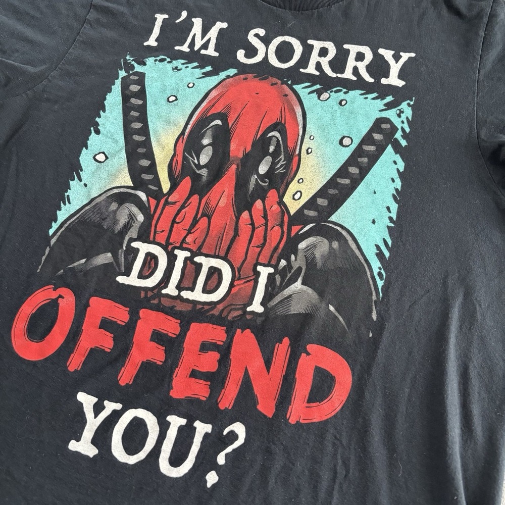 Marvel‎ Deadpool I'm Sorry Did I Offend You? Graphic T-Shirt - Mens Large